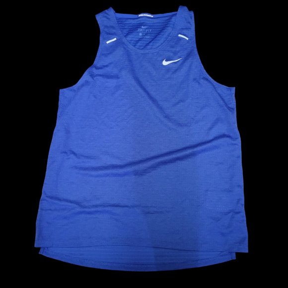 Nike Dri-Fit Rise 365 Running Jogging Track Tank Lapis Blue DD1532-430 Medium - Picture 2 of 8